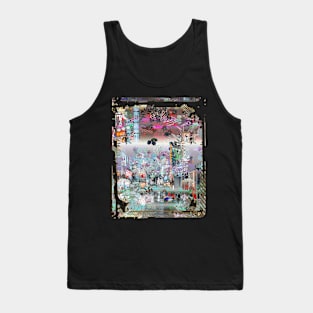 Japan City Night Streets View Collage Art 91 Tank Top